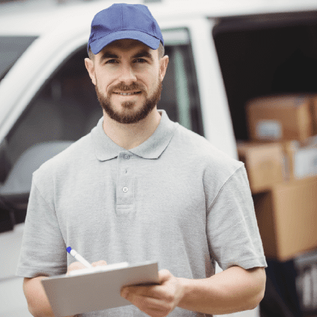 Team member at truck